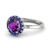 1ct Round Amethyst Engagement Ring - Natalia No. 315 image 1