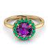 1ct Round Amethyst Engagement Ring - Natalia No. 304 image 2