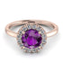 1ct Round Amethyst Engagement Ring - Natalia No. 302 image 2