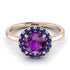 1ct Round Amethyst Engagement Ring - Natalia No. 314 image 2