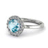 1ct Round Aquamarine Engagement Ring - Natalia No. 403 image 1