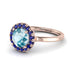1ct Round Aquamarine Engagement Ring - Natalia No. 414 image 1
