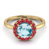 1ct Round Aquamarine Engagement Ring - Natalia No. 410 image 2