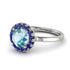 1ct Round Aquamarine Engagement Ring - Natalia No. 415 image 1