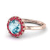 1ct Round Aquamarine Engagement Ring - Natalia No. 411 image 1