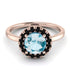 1ct Round Aquamarine Engagement Ring - Natalia No. 408 image 2