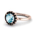 1ct Round Aquamarine Engagement Ring - Natalia No. 408 image 1