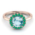 1ct Round Aquamarine Engagement Ring - Natalia No. 405 image 2