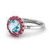 1ct Round Aquamarine Engagement Ring - Natalia No. 412 image 1