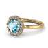 1ct Round Aquamarine Engagement Ring - Natalia No. 401 image 1