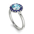 1ct Round Aquamarine Engagement Ring - Natalia No. 415 image 3