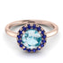 1ct Round Aquamarine Engagement Ring - Natalia No. 414 image 2