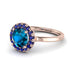 1ct Round Blue Topaz Engagement Ring - Natalia No. 514 image 1