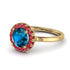 1ct Round Blue Topaz Engagement Ring - Natalia No. 510 image 1