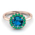 1ct Round Blue Topaz Engagement Ring - Natalia No. 505 image 2