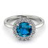 1ct Round Blue Topaz Engagement Ring - Natalia No. 503 image 2