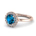1ct Round Blue Topaz Engagement Ring - Natalia No. 502 image 1