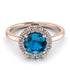 1ct Round Blue Topaz Engagement Ring - Natalia No. 502 image 2