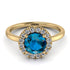 1ct Round Blue Topaz Engagement Ring - Natalia No. 501 image 2