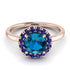 1ct Round Blue Topaz Engagement Ring - Natalia No. 514 image 2
