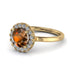1ct Round Brown Diamond Engagement Ring - Natalia No. 1101 image 1