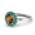 1ct Round Brown Diamond Engagement Ring - Natalia No. 1106 image 1
