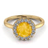 1ct Round Citrine Engagement Ring - Natalia No. 601 image 3