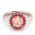 1ct Round Morganite Engagement Ring - Natalia No. 911 image 3