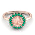 1ct Round Morganite Engagement Ring - Natalia No. 905 image 3