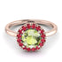 1ct Round Peridot Engagement Ring - Natalia No. 711 image 2