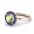 1ct Round Peridot Engagement Ring - Natalia No. 714 image 1