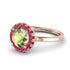 1ct Round Peridot Engagement Ring - Natalia No. 711 image 1