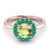 1ct Round Peridot Engagement Ring - Natalia No. 705 image 2