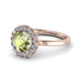 1ct Round Peridot Engagement Ring - Natalia No. 702 image 1