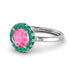1ct Round Pink Moissanite Engagement Ring - Natalia No. 806 image 1