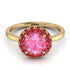 1ct Round Pink Moissanite Engagement Ring - Natalia No. 810 image 3