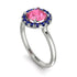 1ct Round Pink Moissanite Engagement Ring - Natalia No. 815 image 3