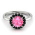 1ct Round Pink Moissanite Engagement Ring - Natalia No. 809 image 3