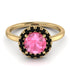 1ct Round Pink Moissanite Engagement Ring - Natalia No. 807 image 3