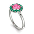 1ct Round Pink Moissanite Engagement Ring - Natalia No. 806 image 2