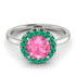 1ct Round Pink Moissanite Engagement Ring - Natalia No. 806 image 3