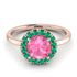1ct Round Pink Moissanite Engagement Ring - Natalia No. 805 image 3