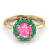 1ct Round Pink Moissanite Engagement Ring - Natalia No. 804 image 3