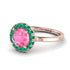 1ct Round Pink Moissanite Engagement Ring - Natalia No. 805 image 1