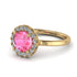1ct Round Pink Moissanite Engagement Ring - Natalia No. 801 image 1