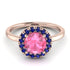 1ct Round Pink Moissanite Engagement Ring - Natalia No. 814 image 3