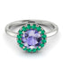 1ct Round Tanzanite Engagement Ring - Natalia No. 206 image 2