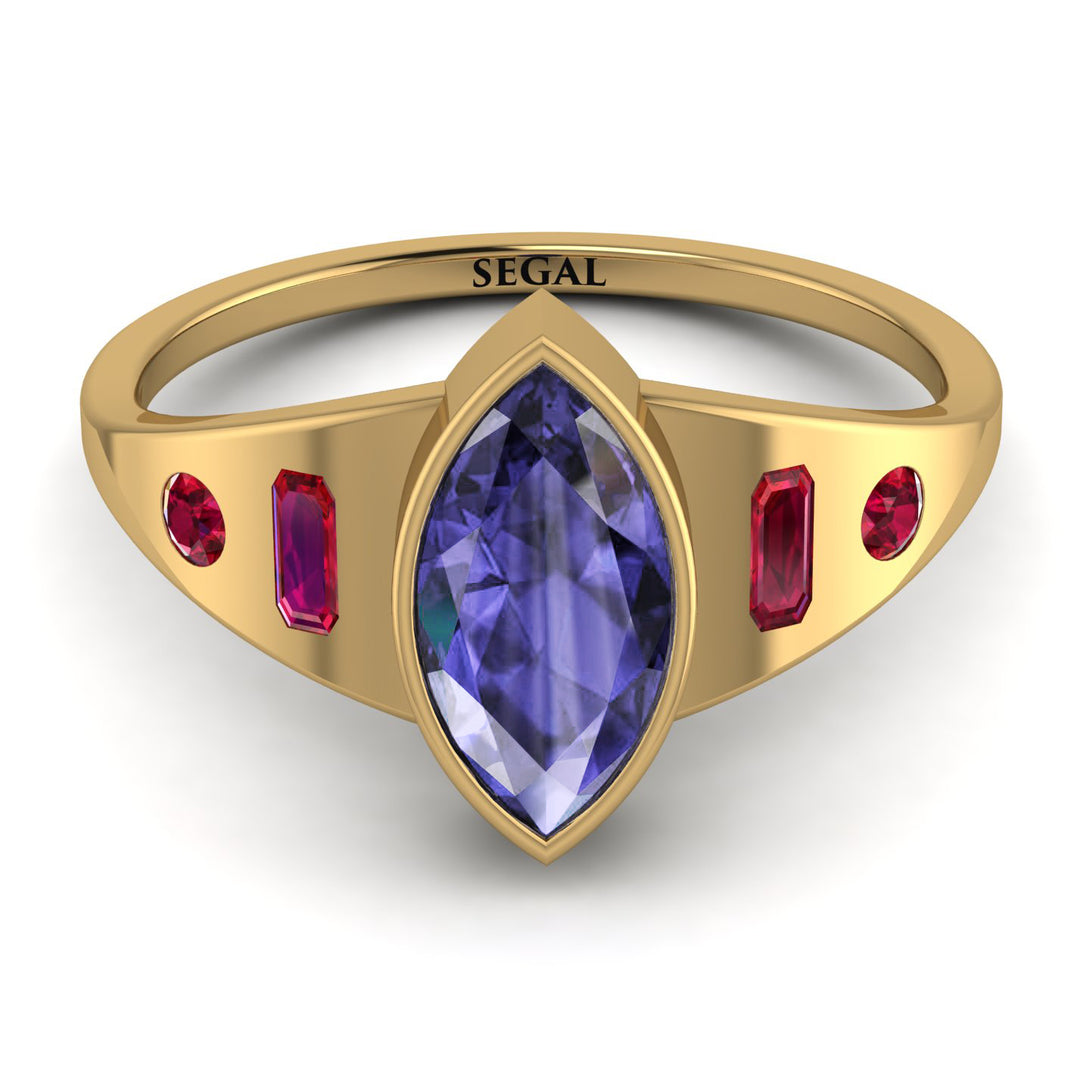Marquise Bezel Tanzanite Ring - Juliana No. 210
