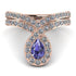 Tanzanite Pear Shape Stacking Bridal Set - Emilia No. 202 image 5