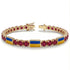 Ruby Tennis Bracelet with Ukraine Flag no. 10 image 2